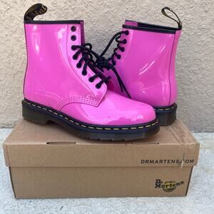 Dr Martens Patent Leather Air Bounce Boots 1460 Pink Thrift Lamper Air Wair SZ 9